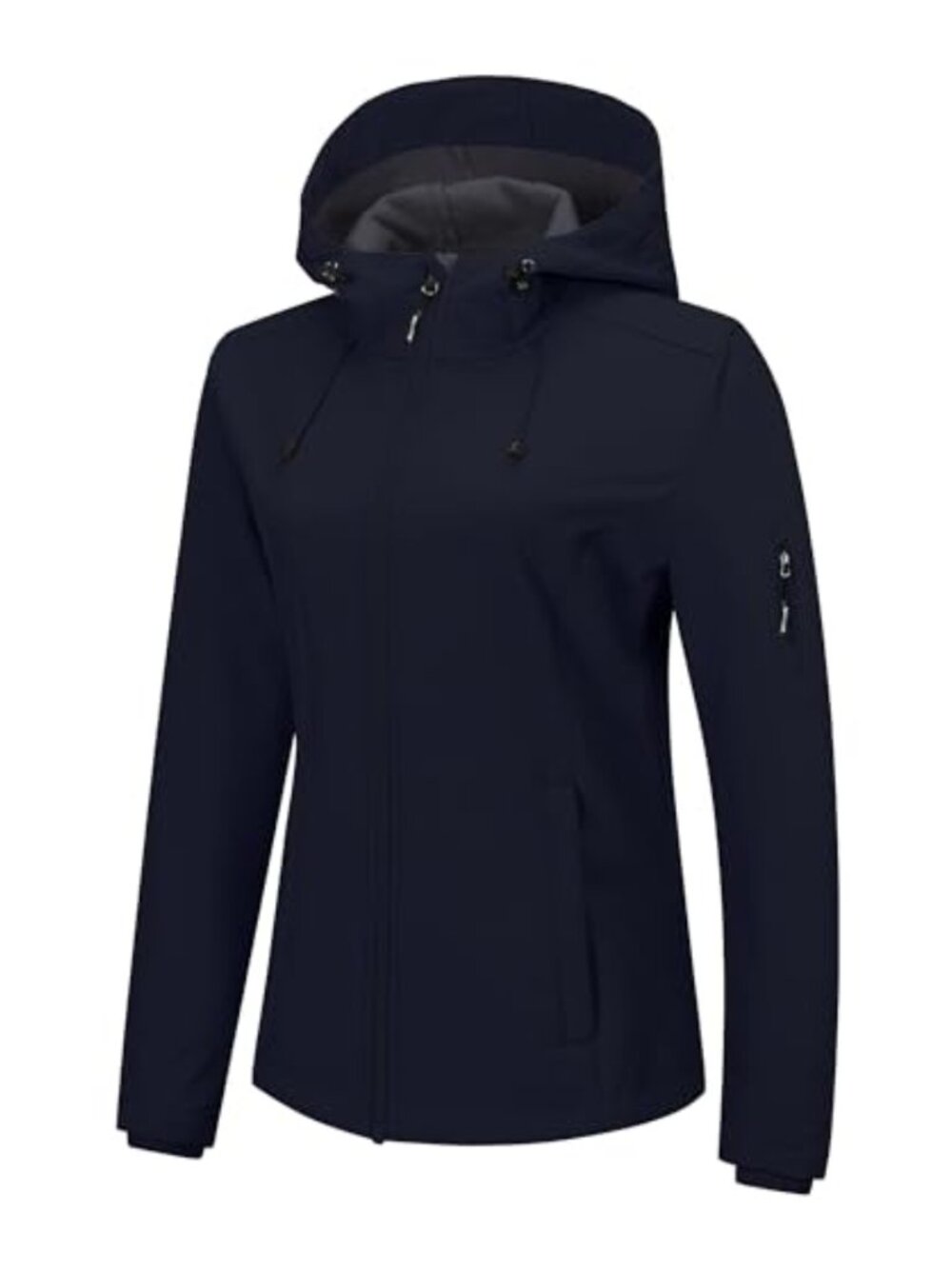 Women's Softshell Jacket Fleece Lined Waterproof Hooded Rain Coat